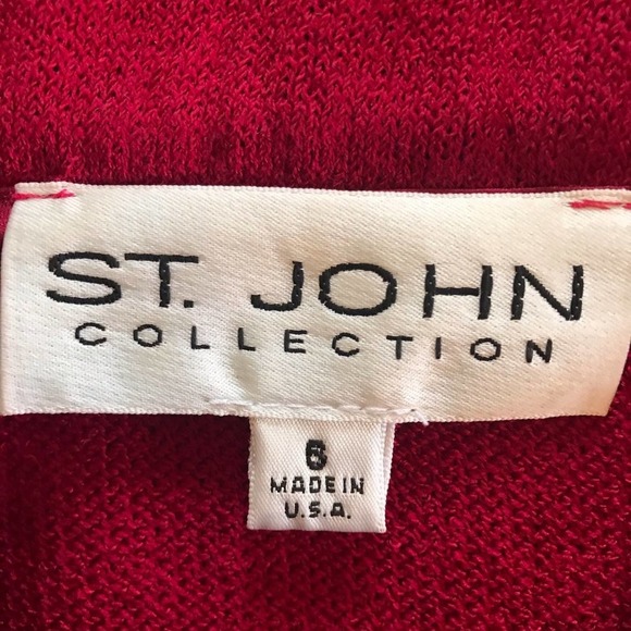 Red Women's Jacket by St. John - Picture 4 of 7